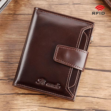 RFID Large Capacity Genuine Leather Multi - Card Wallet – Secure, Stylish, and Practical - VOTVO