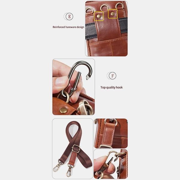 Genuine Leather Waist Bag – Multifunctional Messenger & Shoulder Bag for Men - VOTVO