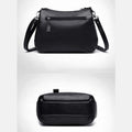 Triple Compartment Leather Handbag for Women Small Casual Crossbody Shoulder Bag - VOTVO