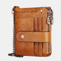 RFID Anti - Theft Large Capacity Genuine Leather Wallet with Chain – Secure & Stylish - VOTVO
