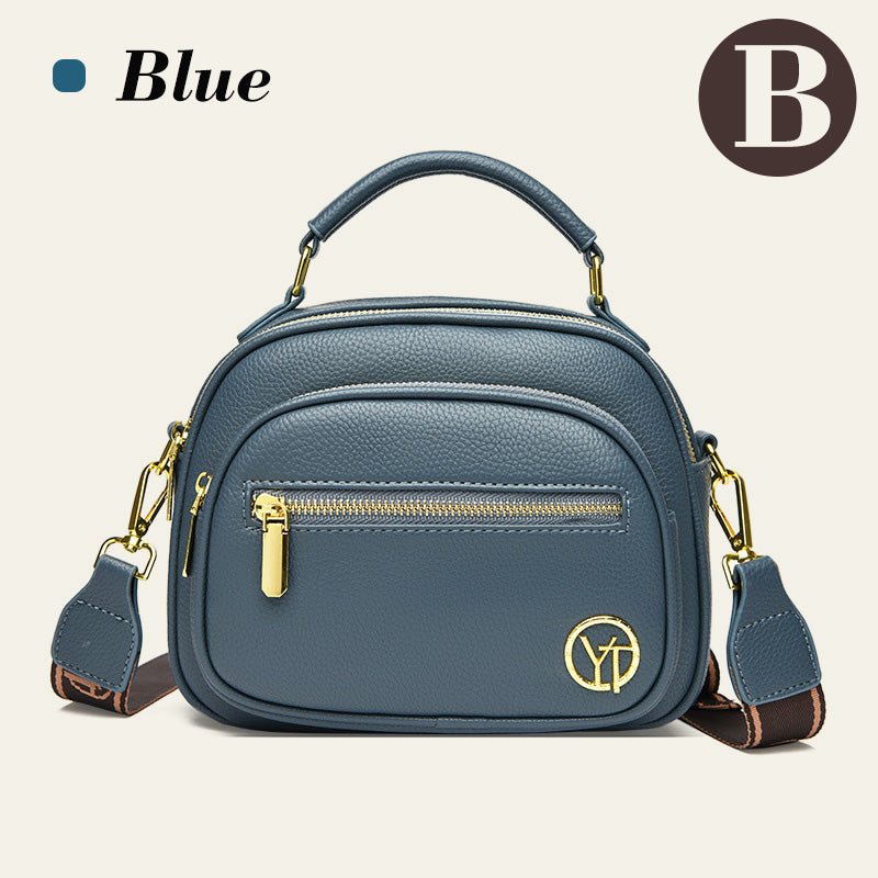 Classic Multifunctional Compartments Adjustable Wide Shoulder Strap PU Leather Crossbody Bag - VOTVO