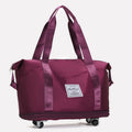 Tote Bag for Travel with Pull Rod & Oblique Folding Storage – Large Capacity Nylon Travel Sleeve - VOTVO