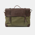 Messenger Bag for Men – Canvas Vintage Crossbody Handbag with Crazy Horse Leather, Casual Business Document Bag - VOTVO