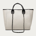 Crossbody Canvas Tote for Women – Chain Strap Bucket Bag - VOTVO