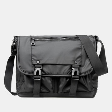 Vintage Waterproof Multi-Pocket Messenger Bag – Durable Nylon Crossbody Bag for Men