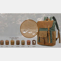 Vintage Canvas Backpack with Genuine Leather Accents – Casual Laptop Travel Rucksack for Men & Women - VOTVO