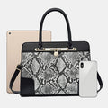 Vintage Women's Top - Handle Satchel Purses Work Tote Shoulder Bag with Long Strap - VOTVO