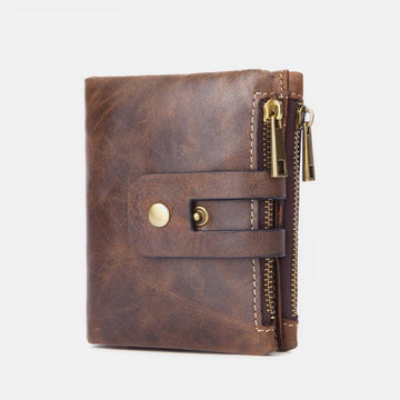 Multifunctional Double Zipper Vintage Wallet – Stylish and Practical - VOTVO