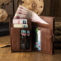 Premium Real Leather Large Capacity Vertical Wallet for Men – Slim, Durable & Stylish - VOTVO