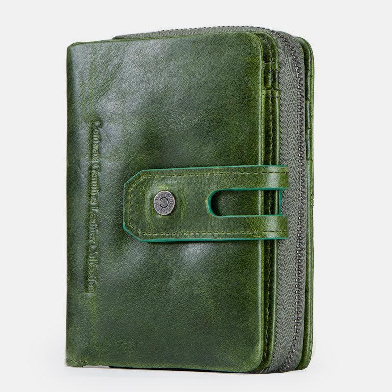Genuine Leather Multifunctional Anti - theft Wallet for Women – RFID Protection, Card Slots & Zippered Coin Pocket - VOTVO
