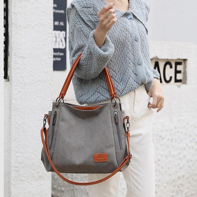 Large Capacity Casual Canvas Crossbody Bag for Women – Stylish & Practical - VOTVO