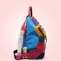 Women's Genuine Leather Splice Rivet Backpack - Stylish & Durable Shoulder Bag for School, Travel, & Daily Use - VOTVO