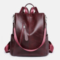 Women’s Leather Convertible Backpack Purse – Anti - Theft Travel Daypack & Shoulder Bag - VOTVO