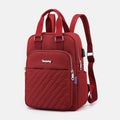 Lightweight Embossed Embroidery Backpack with USB Charging Port – Perfect for Women on the Go - VOTVO