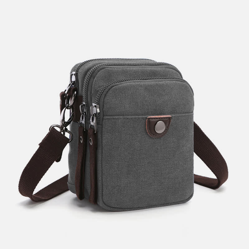 Belt Loop Holster Phone Purse - Small Canvas Crossbody Side Shoulder Bag - VOTVO