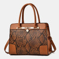 Vintage Women's Top - Handle Satchel Purses Work Tote Shoulder Bag with Long Strap - VOTVO