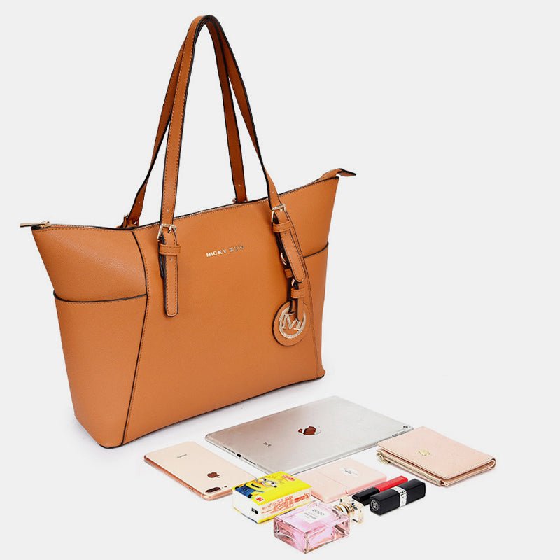 Women’s Large Capacity Tote Handbag – Stylish PU Leather Shoulder Bag - VOTVO