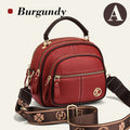 Classic Multifunctional Compartments Adjustable Wide Shoulder Strap PU Leather Crossbody Bag - VOTVO