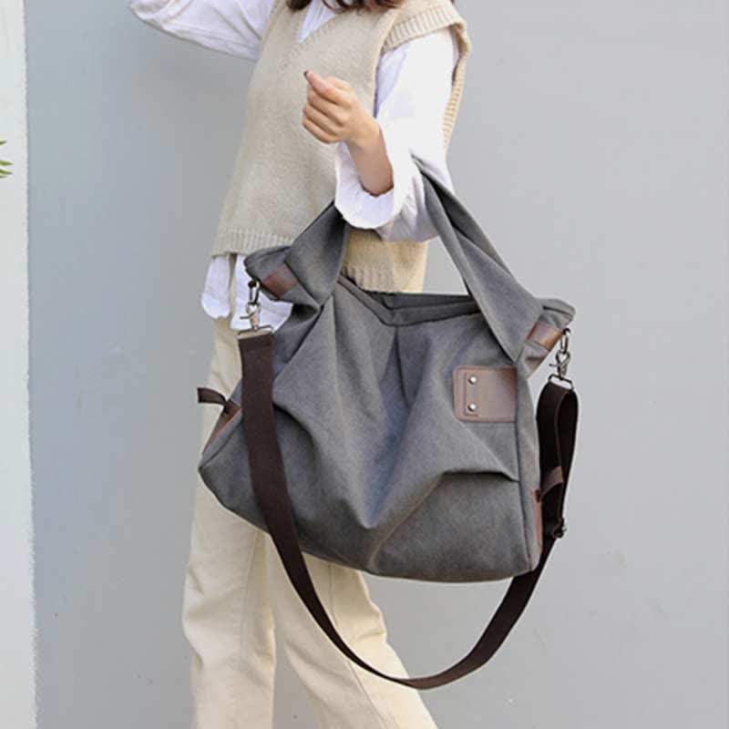 Large Capacity Canvas Handbag for Women – Crossbody Tote & Hobo Bag - VOTVO