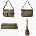 Multi - Pocket Canvas Crossbody Bag for Women | Retro Lightweight Shoulder Bag - VOTVO