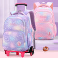 Durable Nylon Rolling Backpack for Kids – School Bag with Wheels, Adjustable Straps - VOTVO