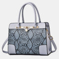 Vintage Women's Top - Handle Satchel Purses Work Tote Shoulder Bag with Long Strap - VOTVO